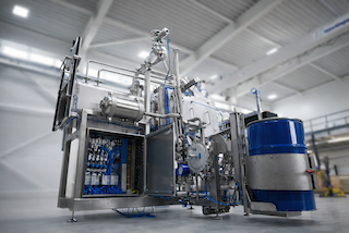 Geschlossene Feststoff- und Flüssigkeitsentleerung mit Inertisierung und Vakuumförderung